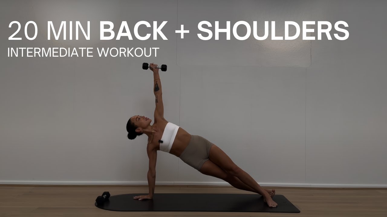20 MIN WEIGHTED BACK WORKOUT | Strong Back and Shoulders | Pilates Back Workout