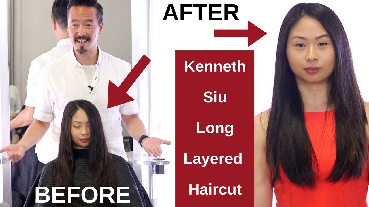 Kenneth Siu Long Layers Haircut on Asian Hair - TheSalonGuy