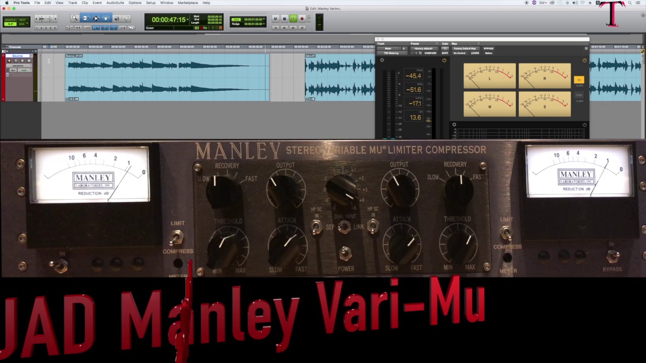 Manley Vari-Mu Compressor Outboard vs Plugin