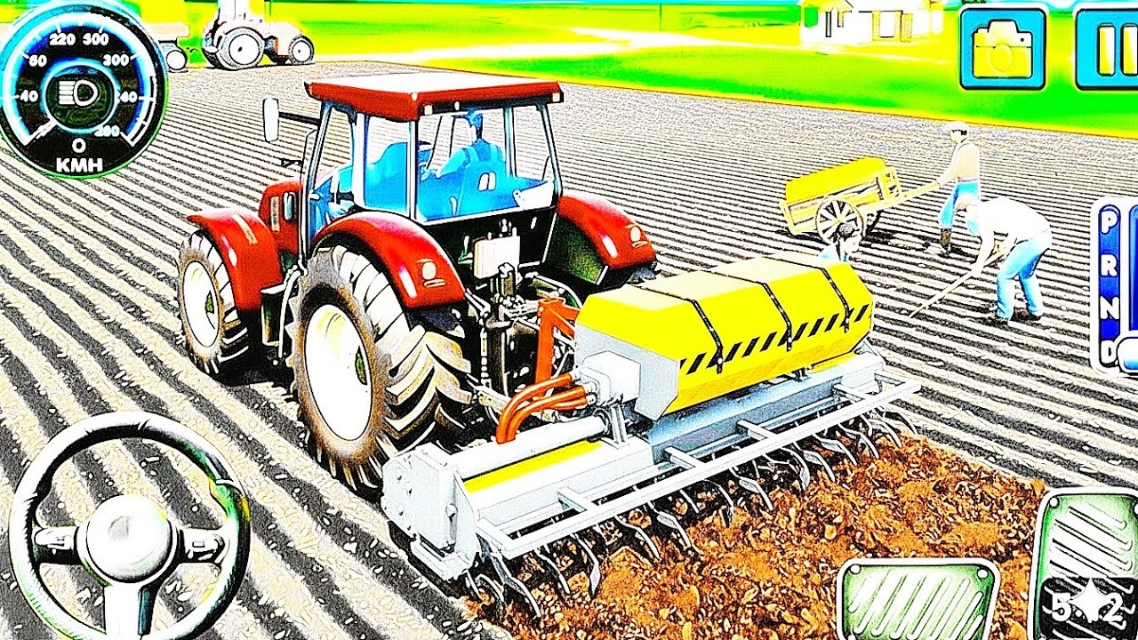 🚜 Follow the Arrows & Connect the Seeder | Tractor Farming Gameplay Challenge