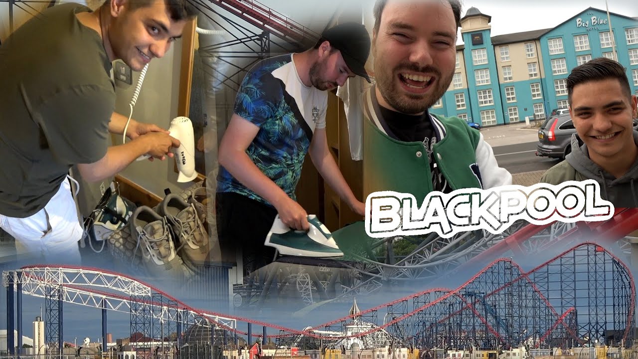 BLACKPOOL VLOG - SLAPEN NAAST THE BIG ONE! | BIG BLUE HOTEL! | ZO DROGEN WIJ ONZE KLEDING! | HENRY!?