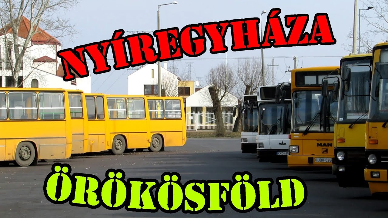 Régi és új buszok Nyíregyházán + utazás: PGF-003