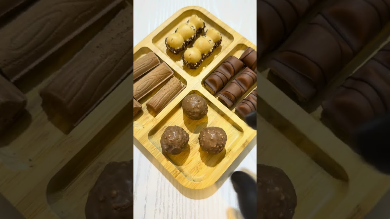 Filling platter with lots of yummy sweets 😋 #asmr 