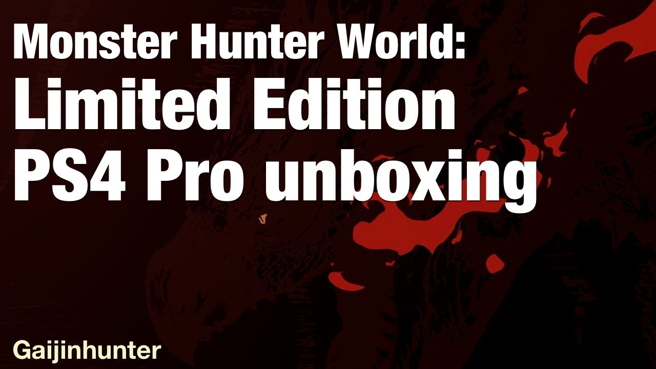 Monster Hunter World: Rathalos Edition PS4 Pro Unboxing