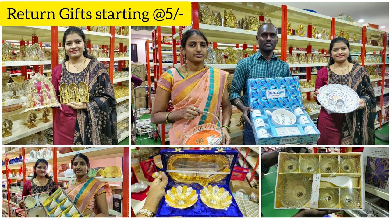 Wholesale Return Gifts @5/- | అన్ని రకాల ఫంక్షన్స్ కి Return Gifts in Hyderabad|Wholesale Gift Shop