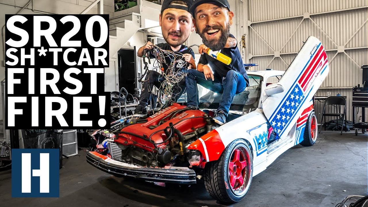 Sh*tcar LIVES! Wiring and Firing Our SR20 Swapped $350 BMW With Jimmy Oakes