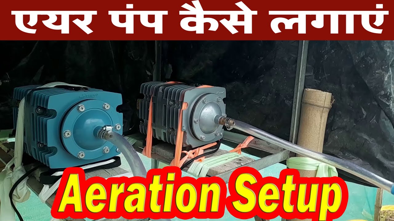 BIOFLOC Air Pump Setup   Biofloc Aeration Setup Hindi