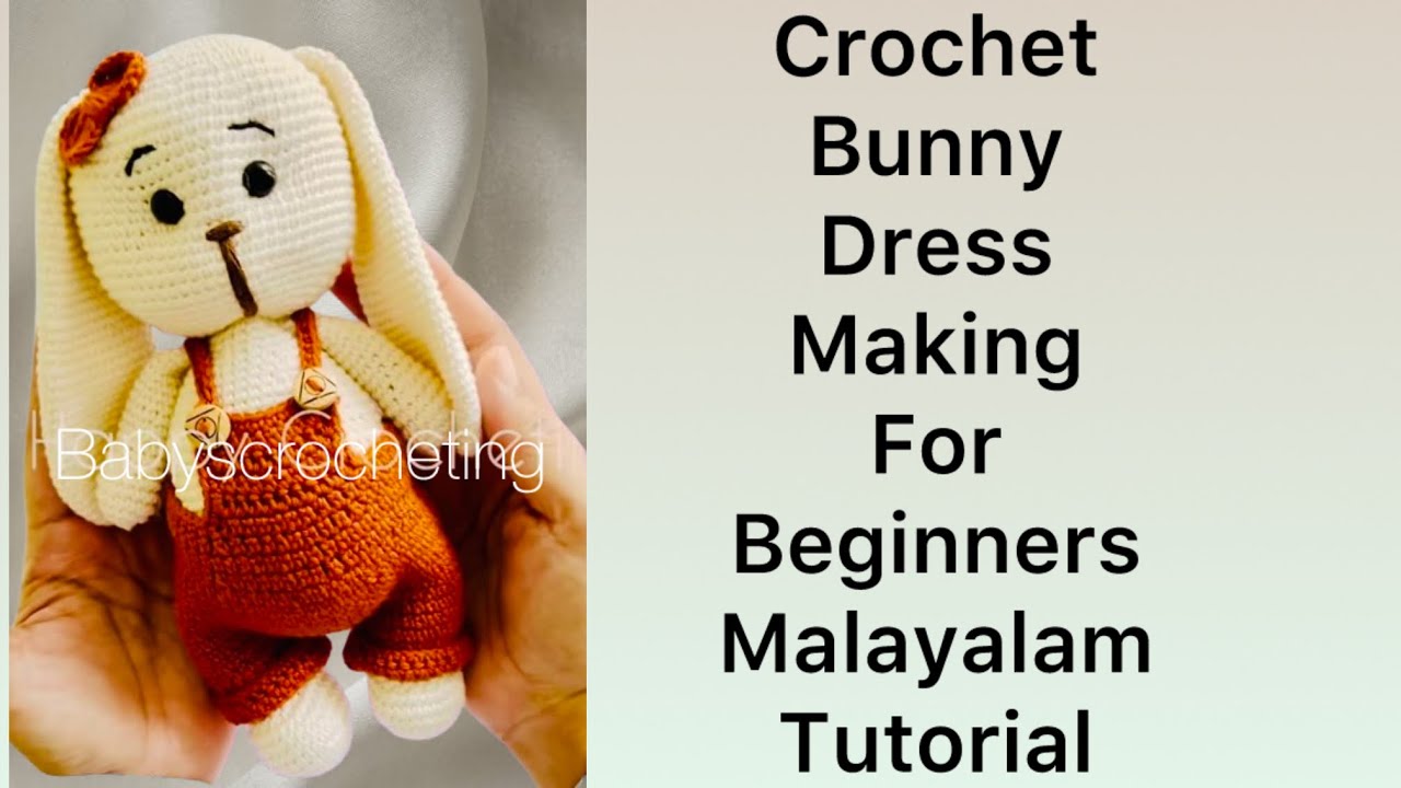 How to make a bunny dress for beginners Malayalam tutorial @babyscrocheting4132 
