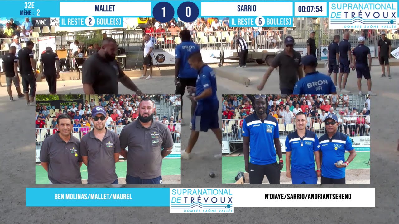 Beau 32e MALLET vs SARRIO : Supranational à pétanque de Trévoux 2021