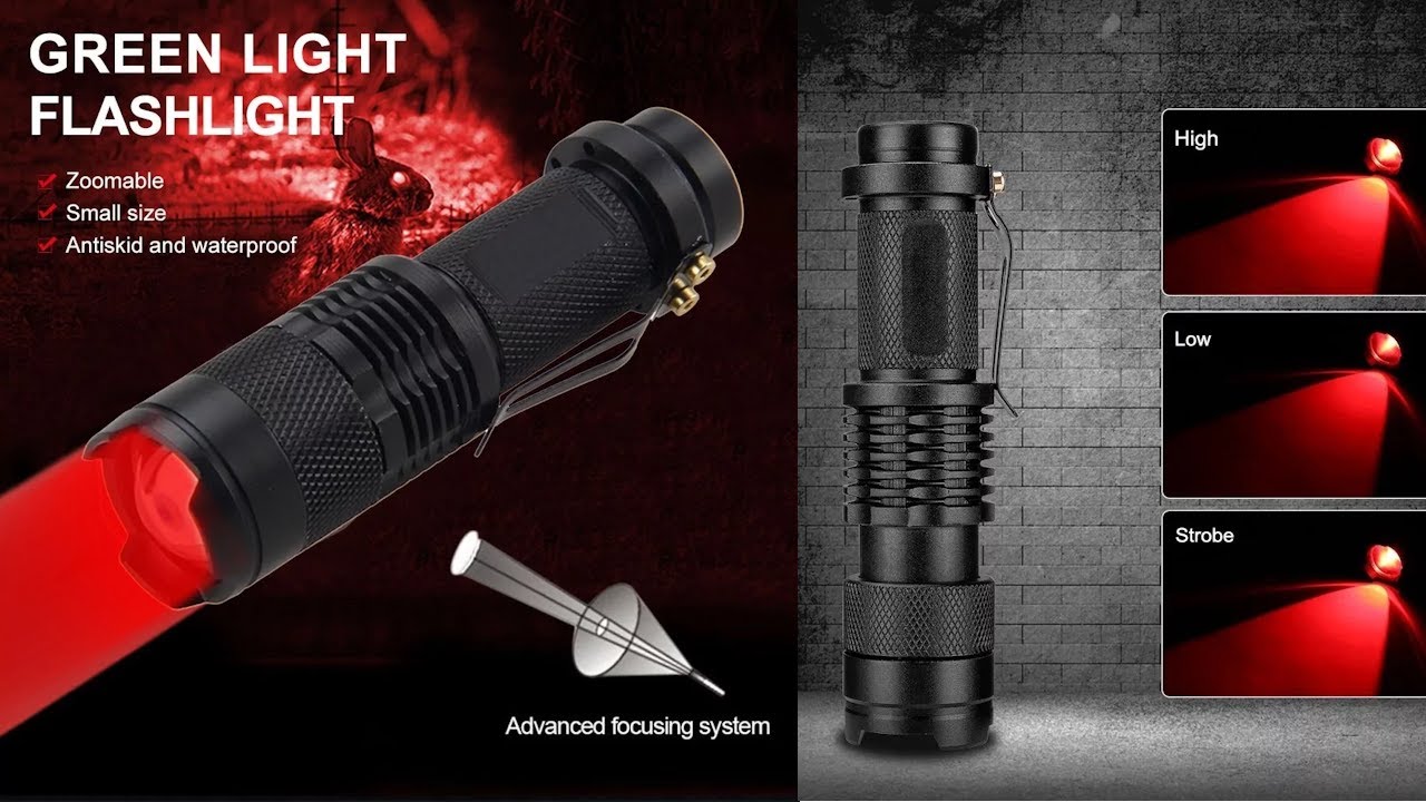 Фонарик ручной с красным светодиодом и ZOOM- Police 8469 RED