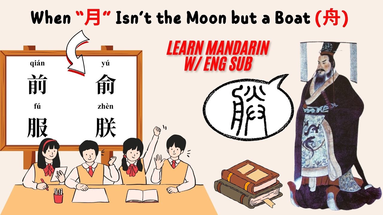 探秘汉字的“将错就错”： 前、俞、服、朕 | When “月” Isn’t the MOON but a BOAT (舟) | Learn Mandarin Chinese w/ Eng Sub