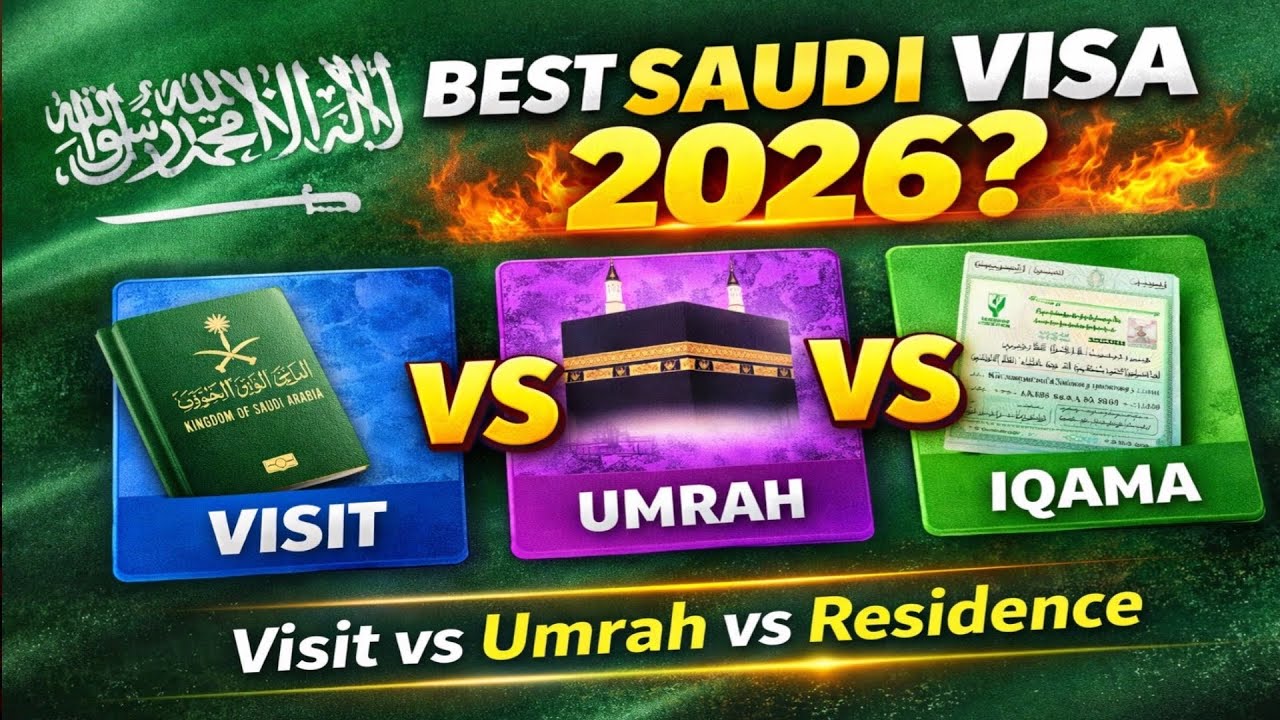 Best Visa to Travel Saudi Arabia in 2026 🇸🇦 | Visit vs Umrah vs Residence Visa 🔥