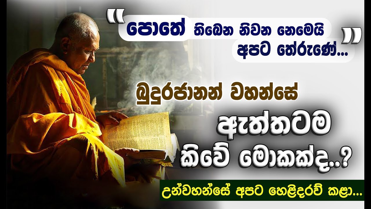 ත්‍රිපිටකය තුල සැඟවුණු නිර්වාණ මාර්ගය, උන්වහන්සේ අපට මෙලෙස හෙළිදරව් කළා... _Niwan Dakimu
