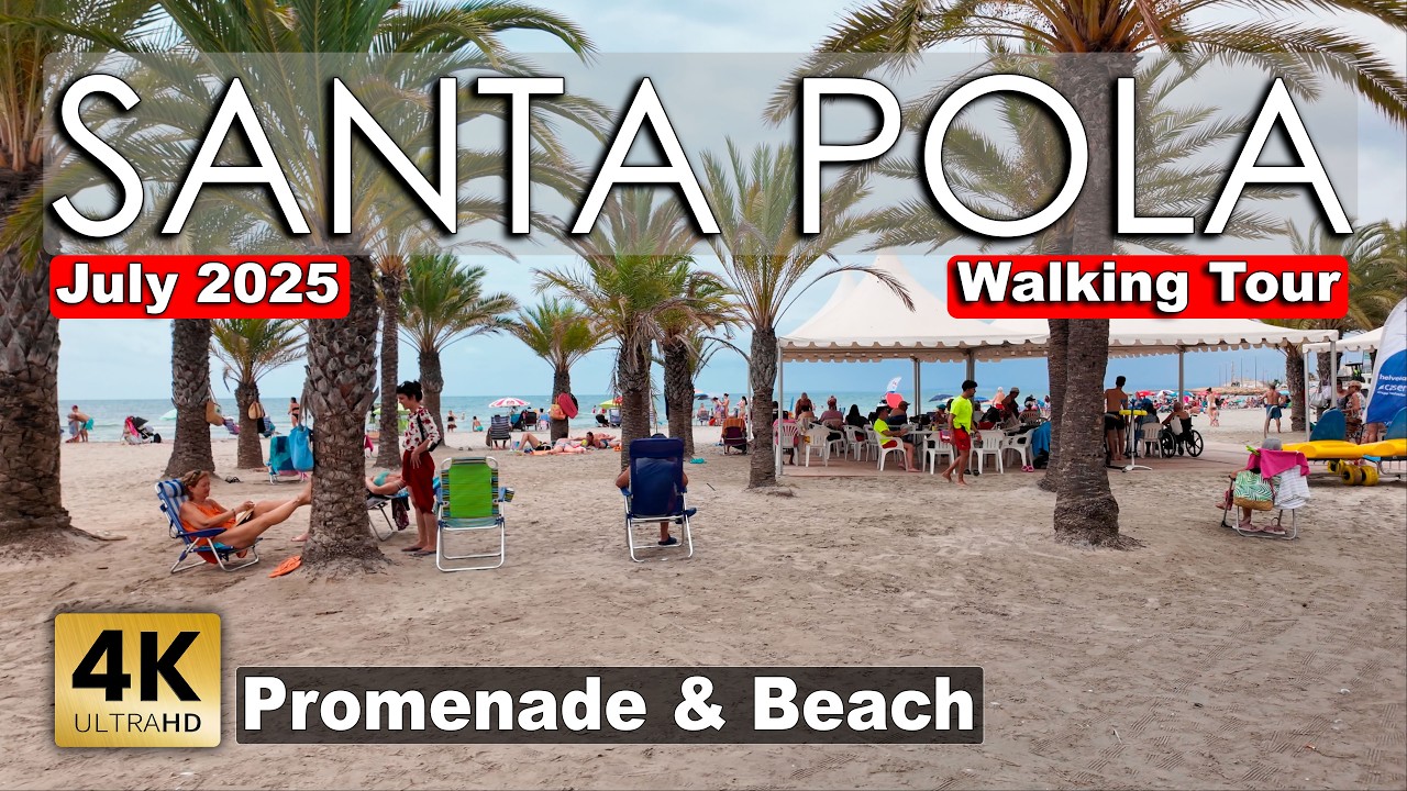 Santa Pola - Promenade and Beach, July 9, 2025 - Spain | Costa Blanca - Walking tour [4k 60fps]