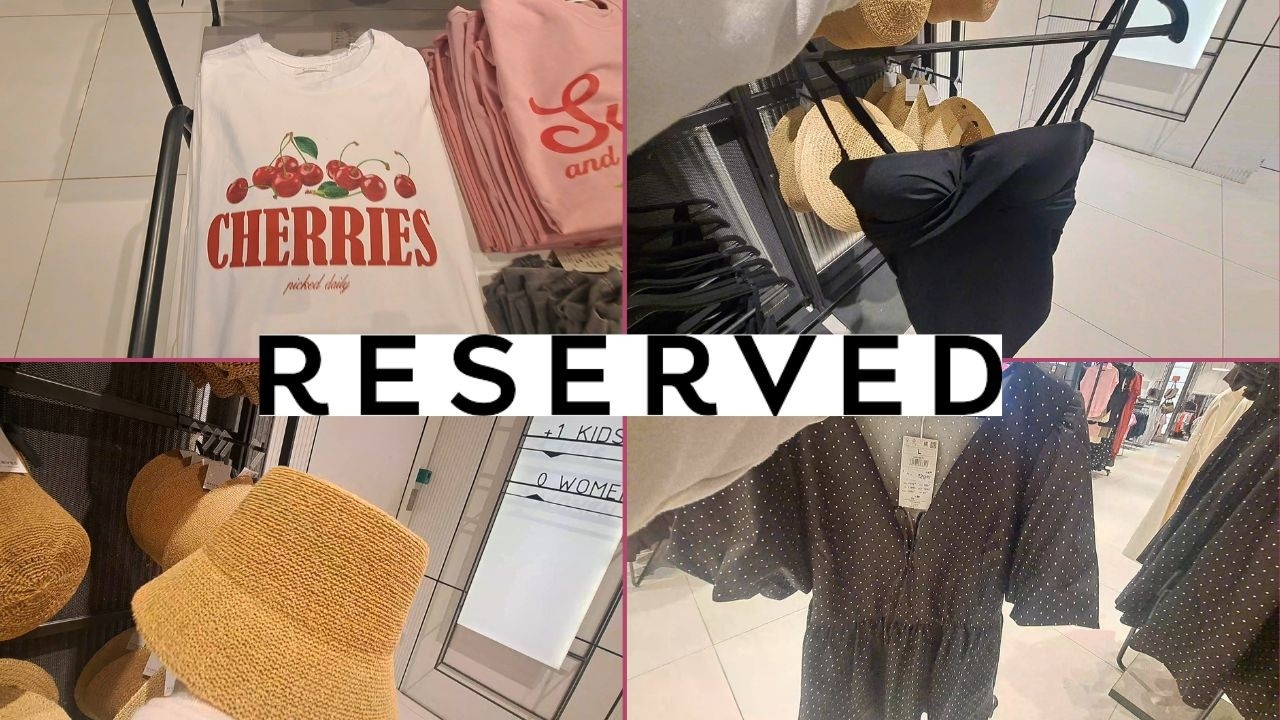 RESERVED NOWOŚCI✨KOSZULKI W WISIENKI✨KOSTIUMY KĄPIELOWE ✨SPODNIE