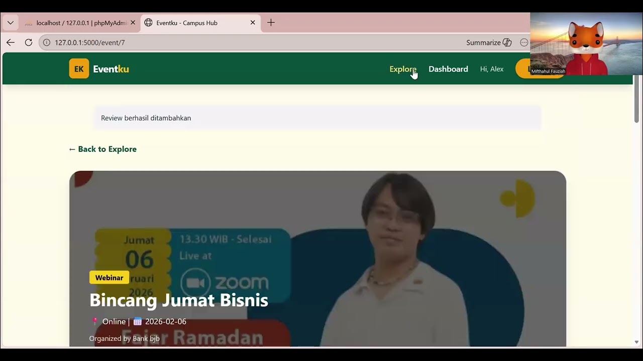 Presentasi Perancangan dan Pembuatan Aplikasi Manajemen Event Berbasis Website 