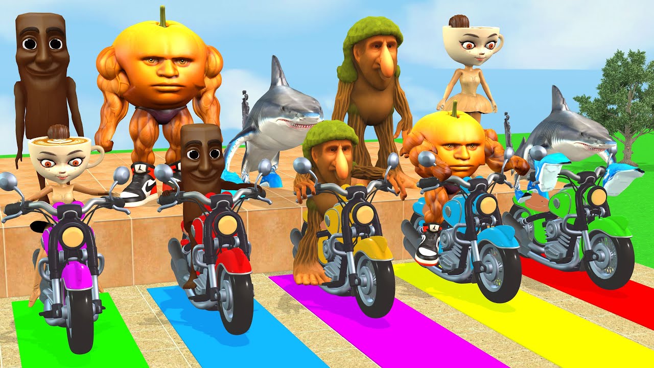 Long Slide Game with Cow Elephant Gorilla Hippopotamus Tiger 3d Animal Game Funny 3d Animals