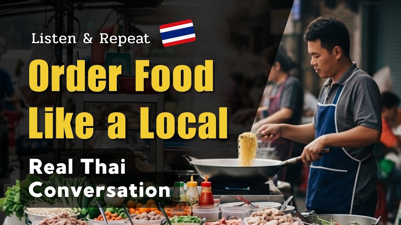 Order Thai Food Like a Local | Thai Listening Practice (Natural Speed) | Listen & Repeat