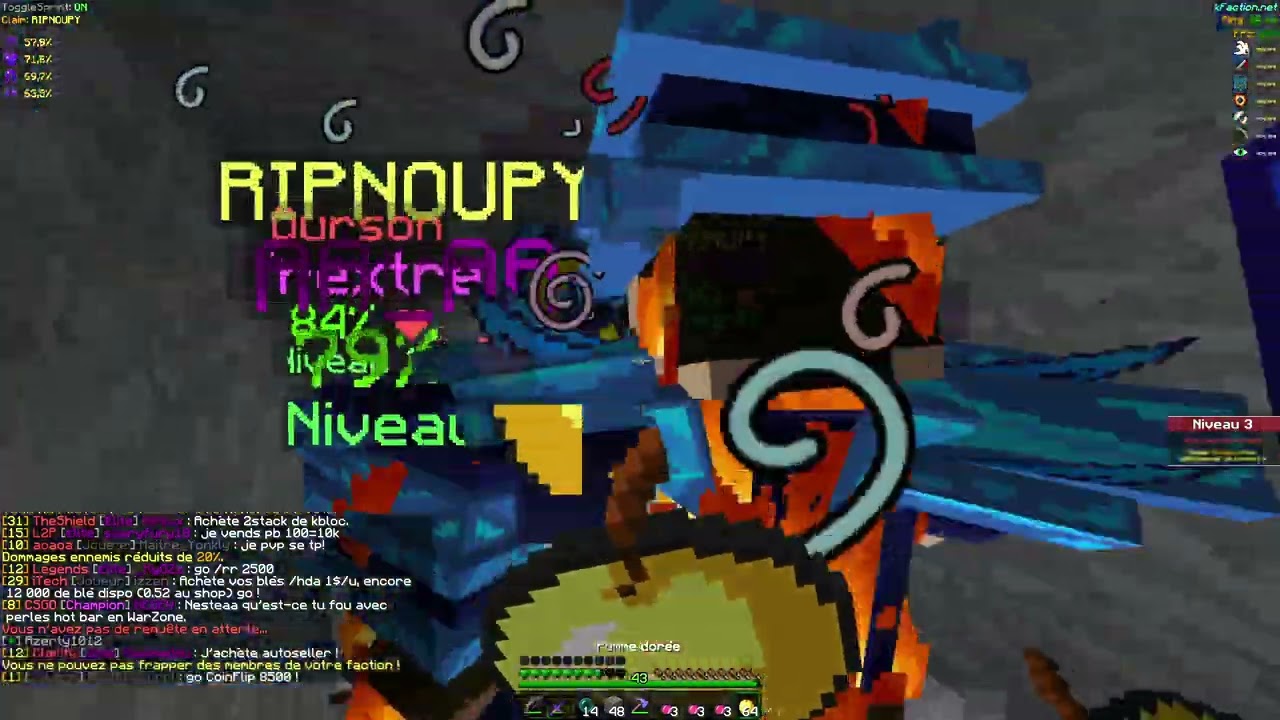 😍 On TUE un Panoplie Mineur (50€) dans sa MINE remplie de MINERAIS sur kFaction V9 ! (cc 1k pb's)