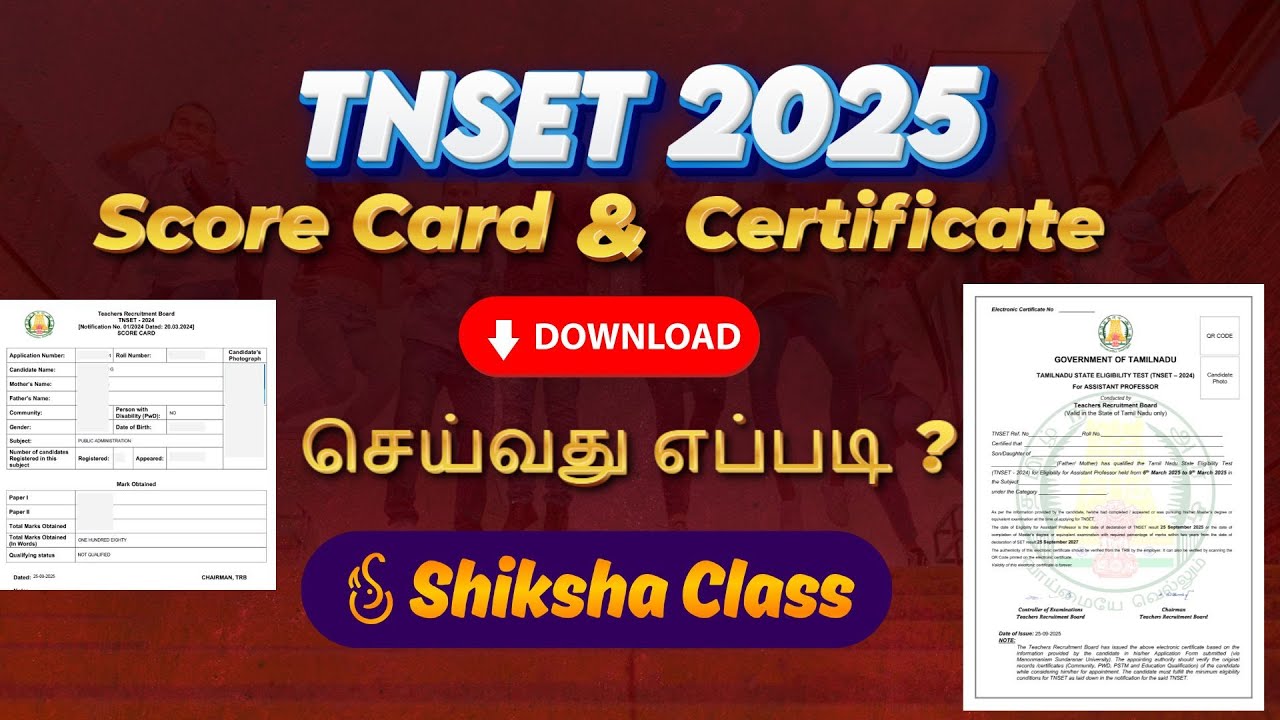 How to Download TNSET 2025 Scorecard & Certificate (Easy, Fast) 