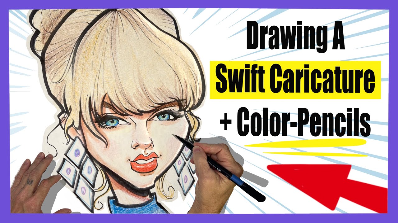 Drawing A Caricature of Taylor Swift!￼