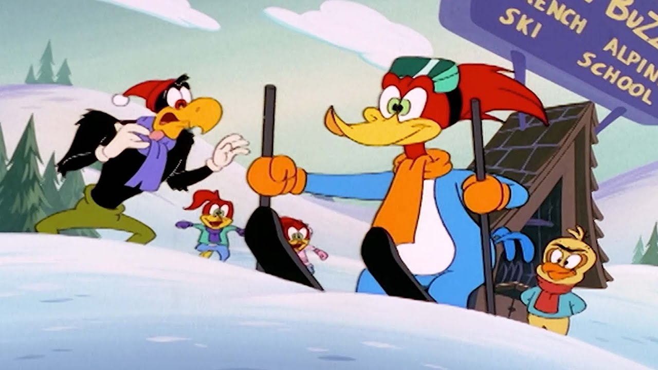 El Pájaro Loco | Woody se va a esquiar | 2 Episodios Completos