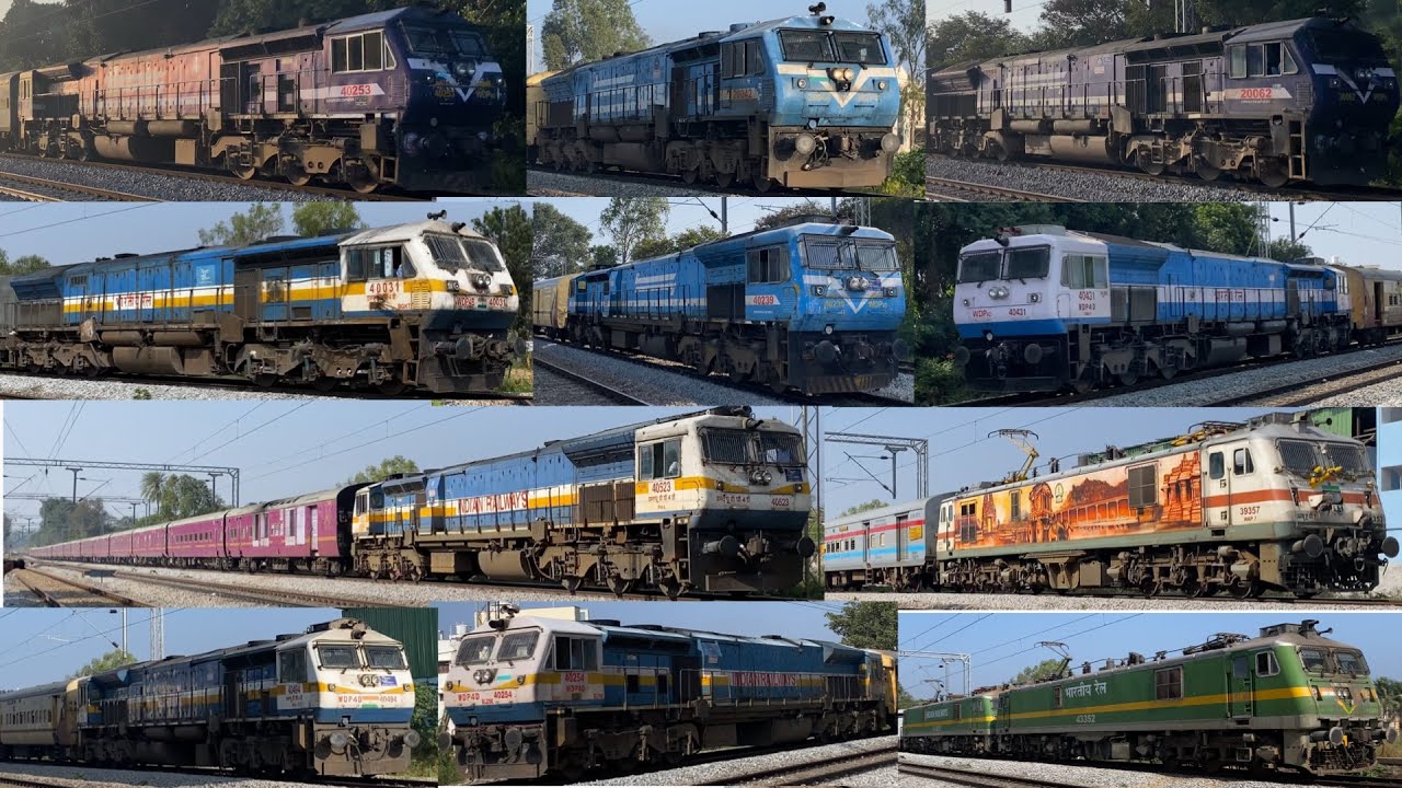 HIGH SPEED TRAINS on Bangalore / Mangalore / Hubbali Line DIESEL & ELECTRIC 100+kmph 40 in 1 PART 13
