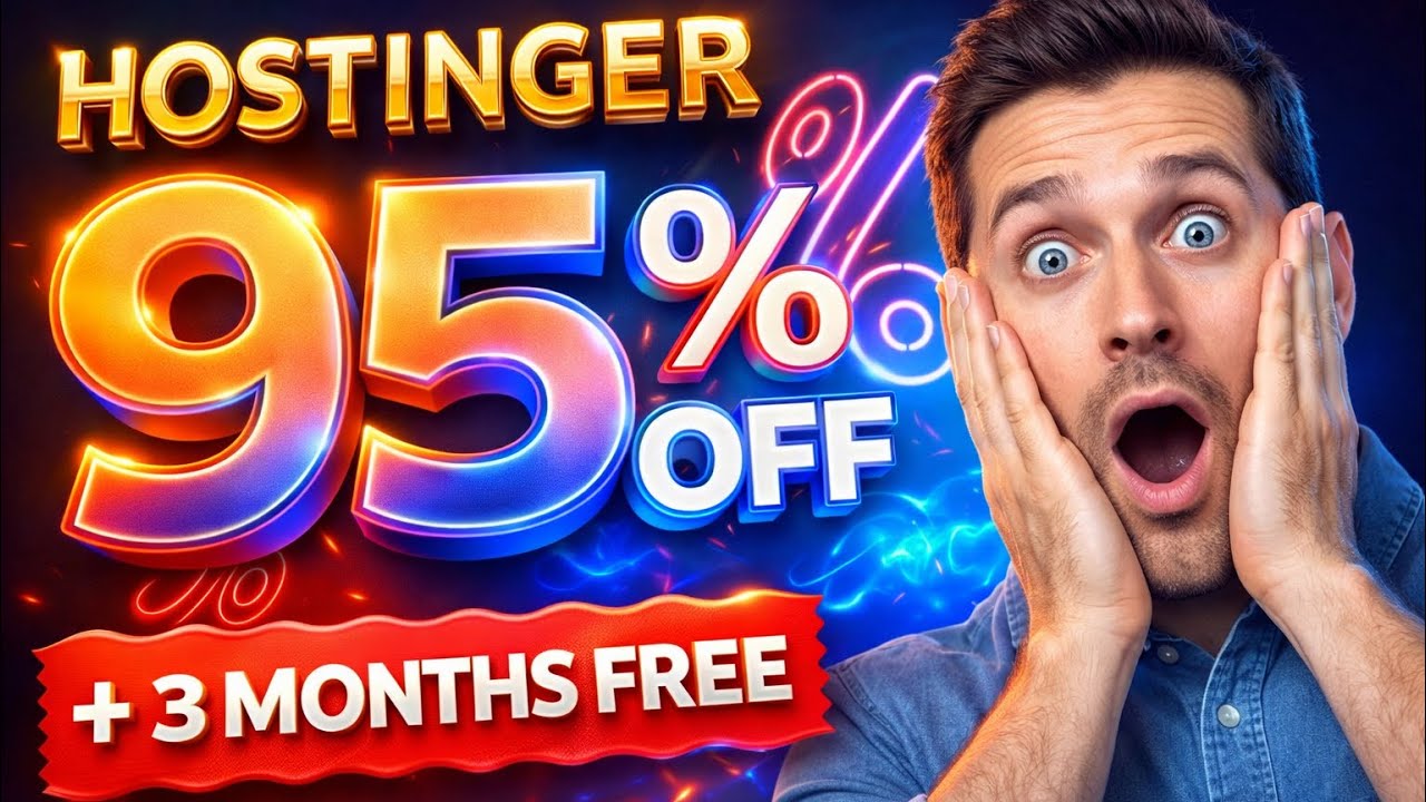 Hostinger Coupon Code 2026 🔥 95% OFF Huge Discount (Working NOW!!) + Free Extra Months | Code VIP4U