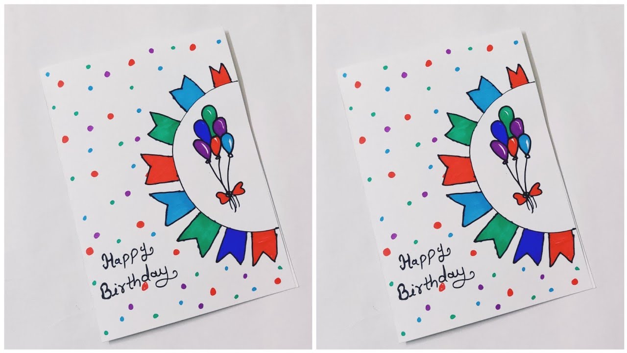 DIY Happy Birthday Greeting Card Making Idea | Easy White Paper Bday Card Making At Home #nuuscrafts