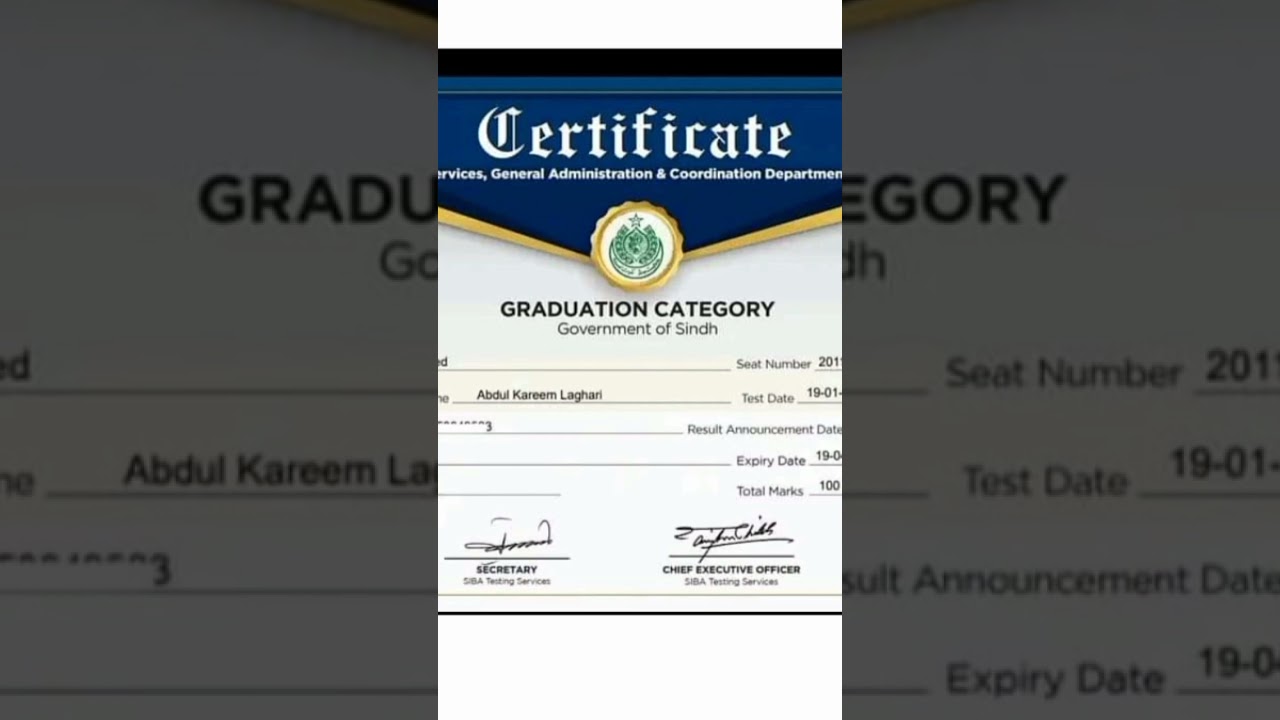 IBA has uploaded graduation category Pass certificate  jobs 5 to 15 scale#sts#iba#nts#