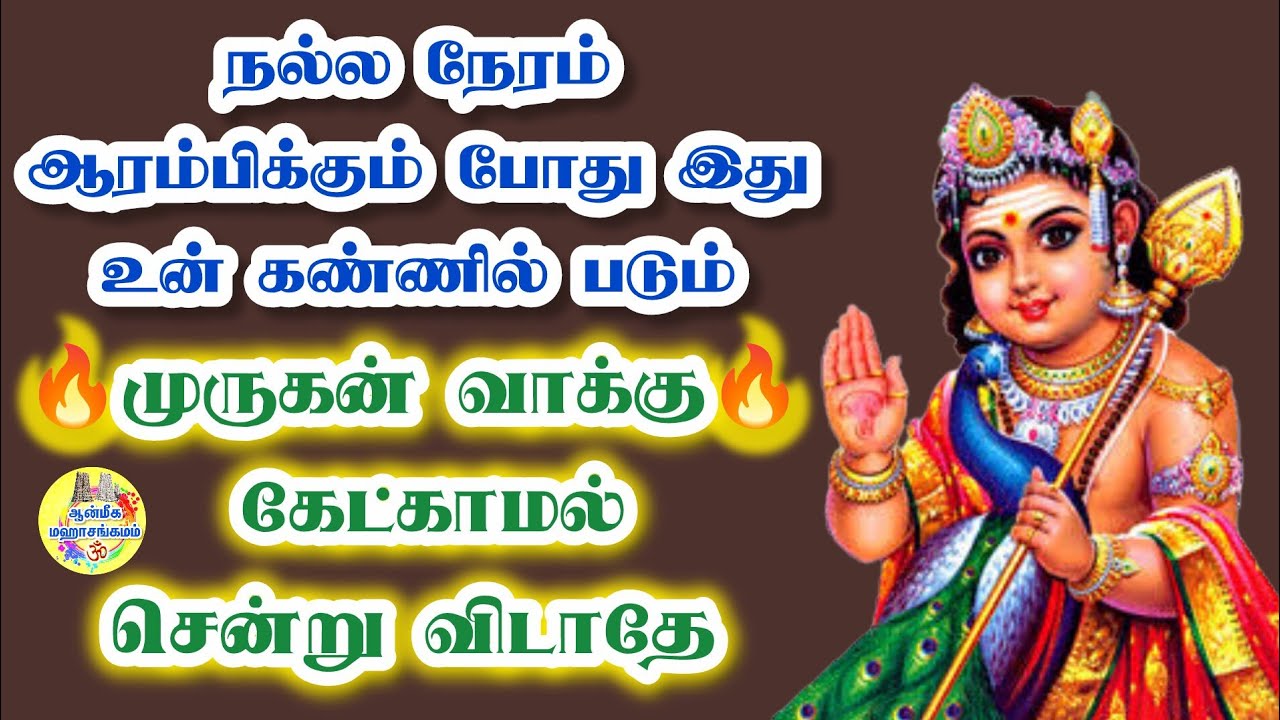 ✨️நல்ல நேரம் ஆரம்பிக்கும் போது இது உன் கண்ணில் படும்🔥முருகன் வாக்கு🔥 கேட்காமல் சென்று விடாதே⁉️Vel