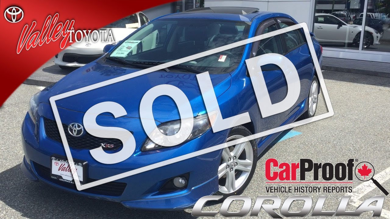 (SOLD) 2010 Toyota Corolla XRS preview, for sale at Valley Toyota in Chilliwack B.C. # 16954A