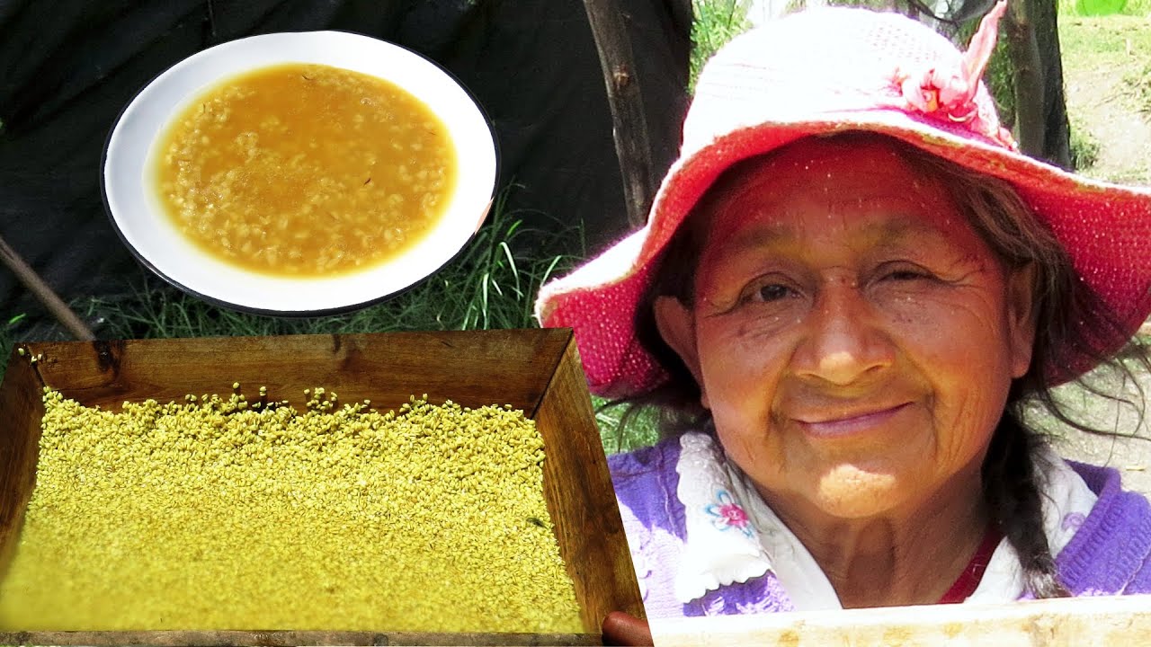 Preparando un rico dulce de trigo | Pelando Mote de Trigo | la tía Lucinda y su comida regional