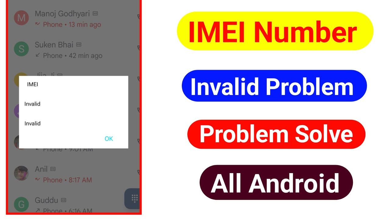 IMEI number invalid problem | Invalid IMEI number problem | IMEI Invalid problem