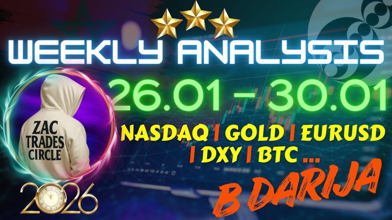📊 2026 WEEKLY ANALYSIS 26.01 / 30.01 تحليل الأسواق GOLD | NASDAQ | EURUSD | BTC | DXY ... etc