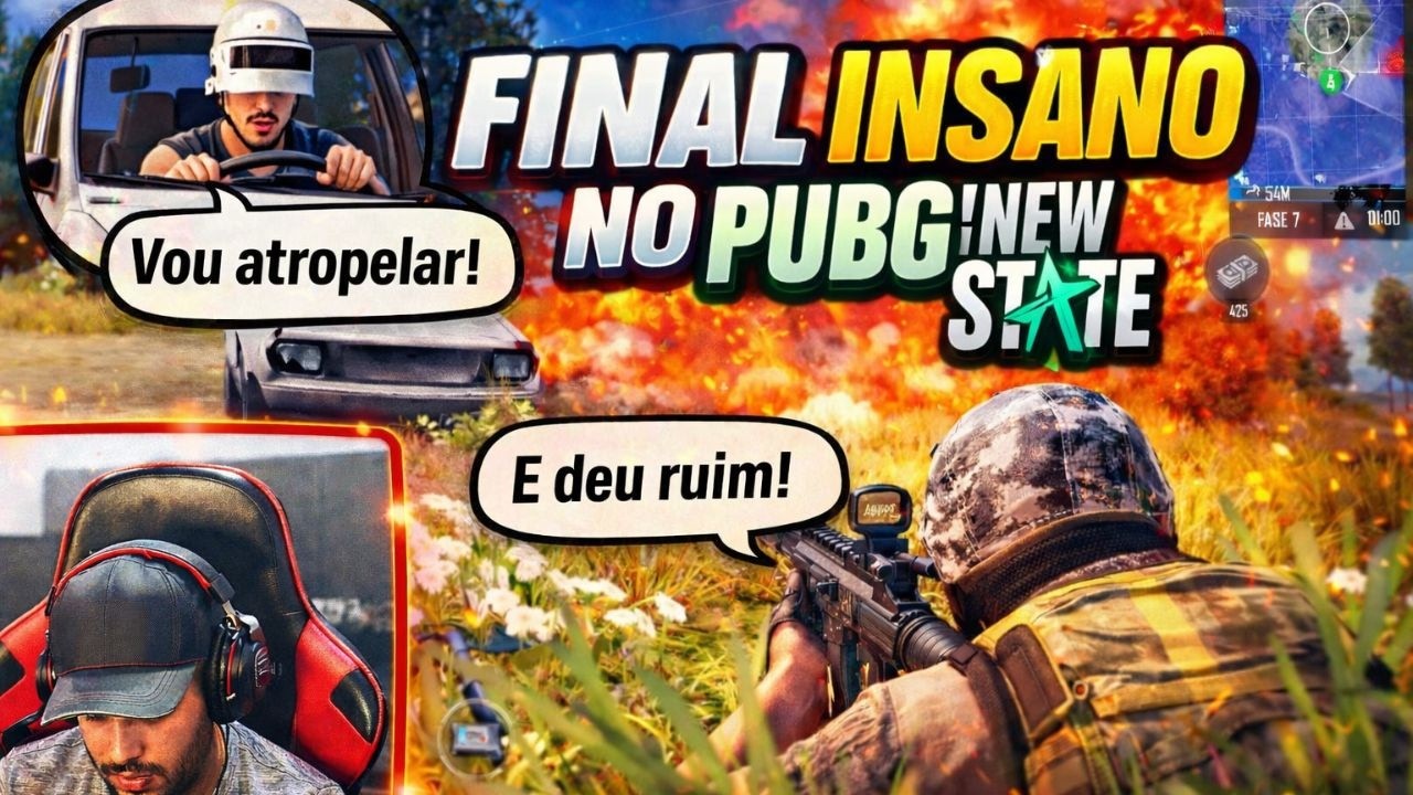 MORRI PRO ZÉ CARRINHO NO FINAL! 🚗💀 (PUBG NEW STATE)