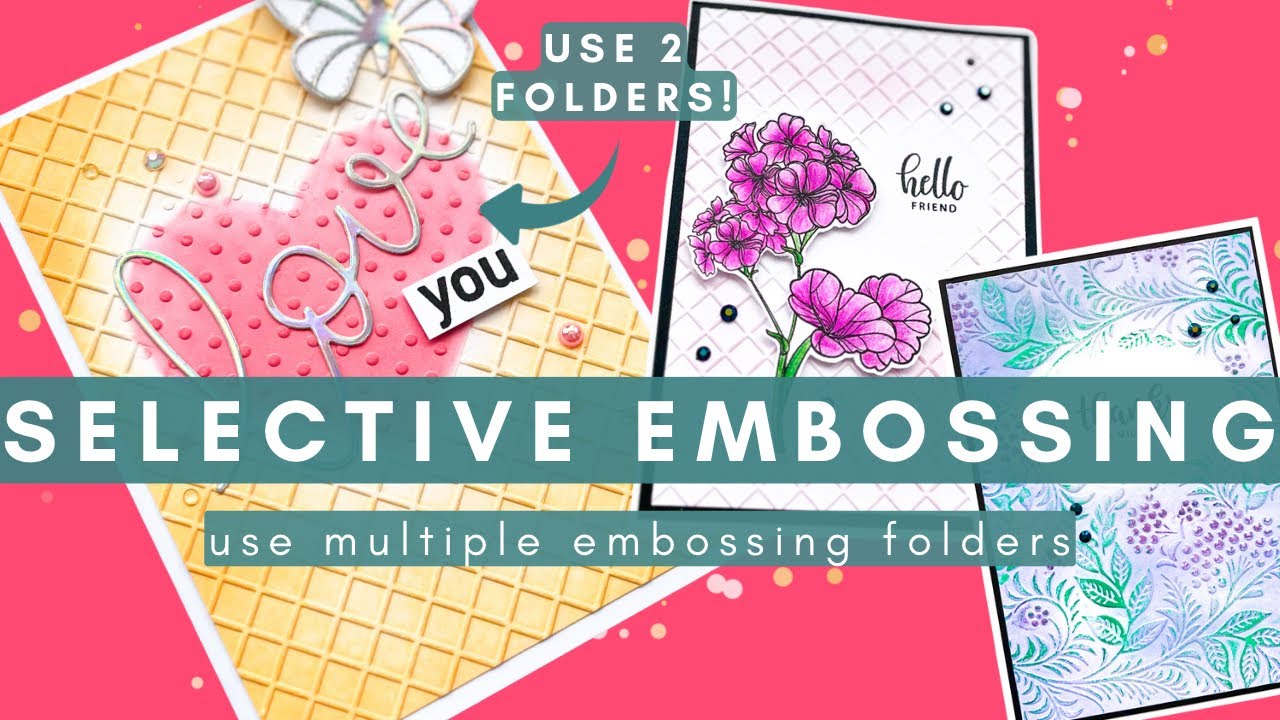 Selective/Partial Embossing - you HAVE to try THIS! Using diffusers | #cardmaking #cards #embossing