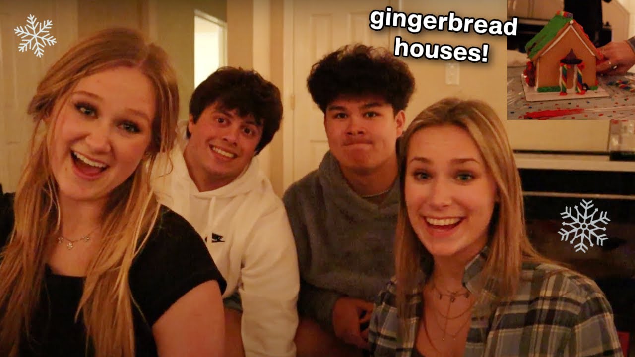 gingerbread house competition w/ friends - vlogmas day 18