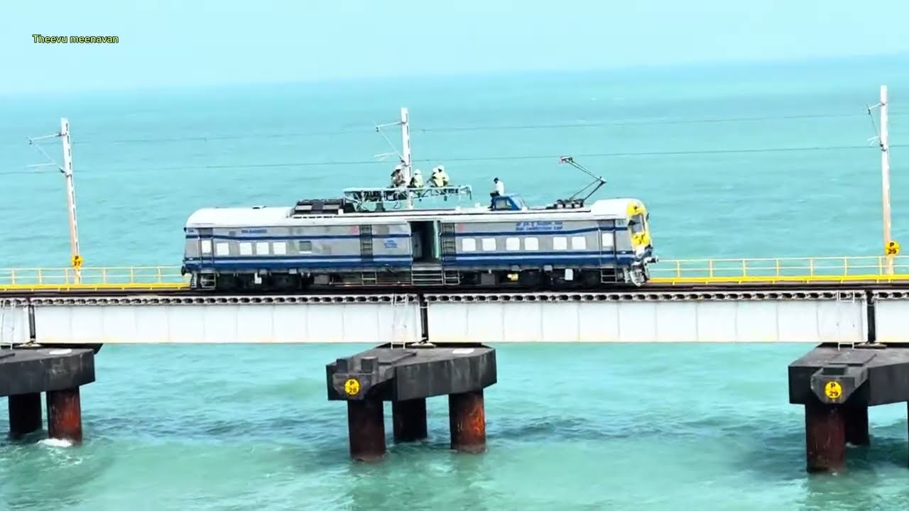 Two works are in progress at Pamban Bridge – today’s current update.