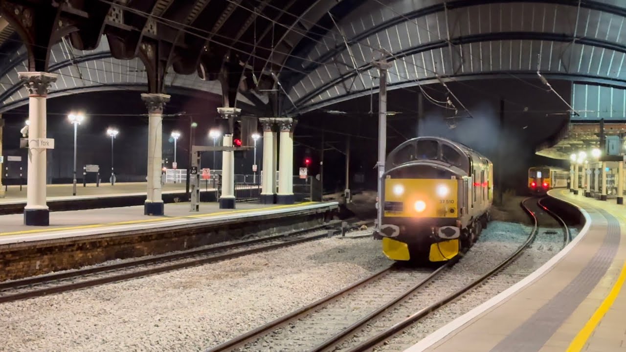 The last time the Royal mail Train will ever be running through York farewell Royal mail trains