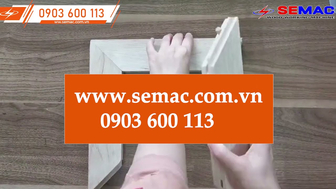 M&aacute;y cắt phay mộng 2 đầu l&agrave;m khung tranh khung cửa | SEMAC