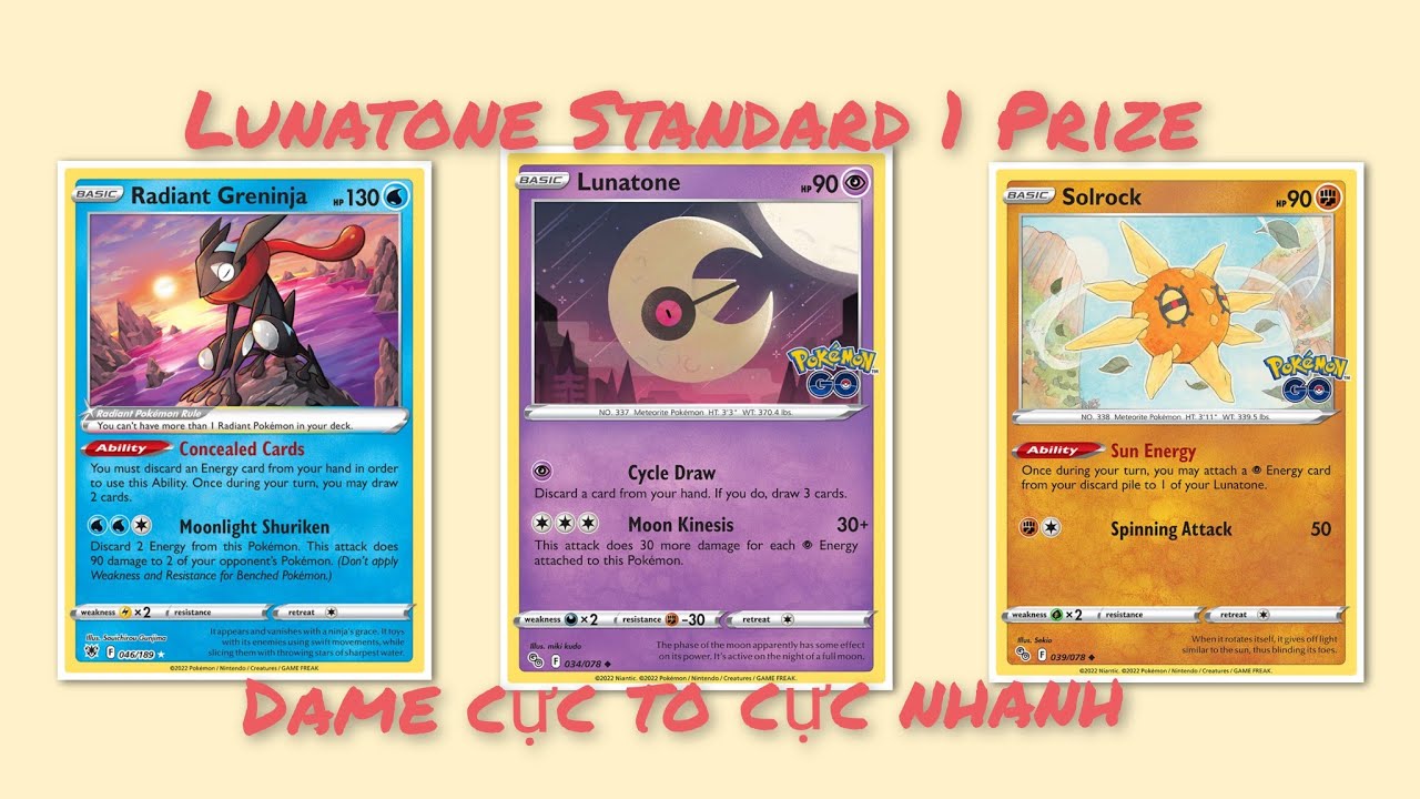 Lunatone Standard , Deck 1 prize vừa rẻ vừa mạnh , Pokemon Trading Card Game Online Viet Nam