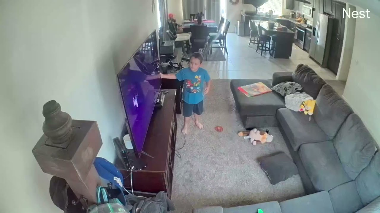 Kid breaks parents TV with a controller...