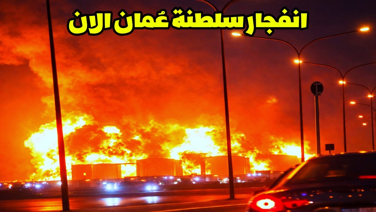 حريق ضخم في خزانات الوقود بأم صلالة في سلطنة عُمان 🔥 هجوم بمسيّرات وصواريخ إيرانية يشعل المنطقة