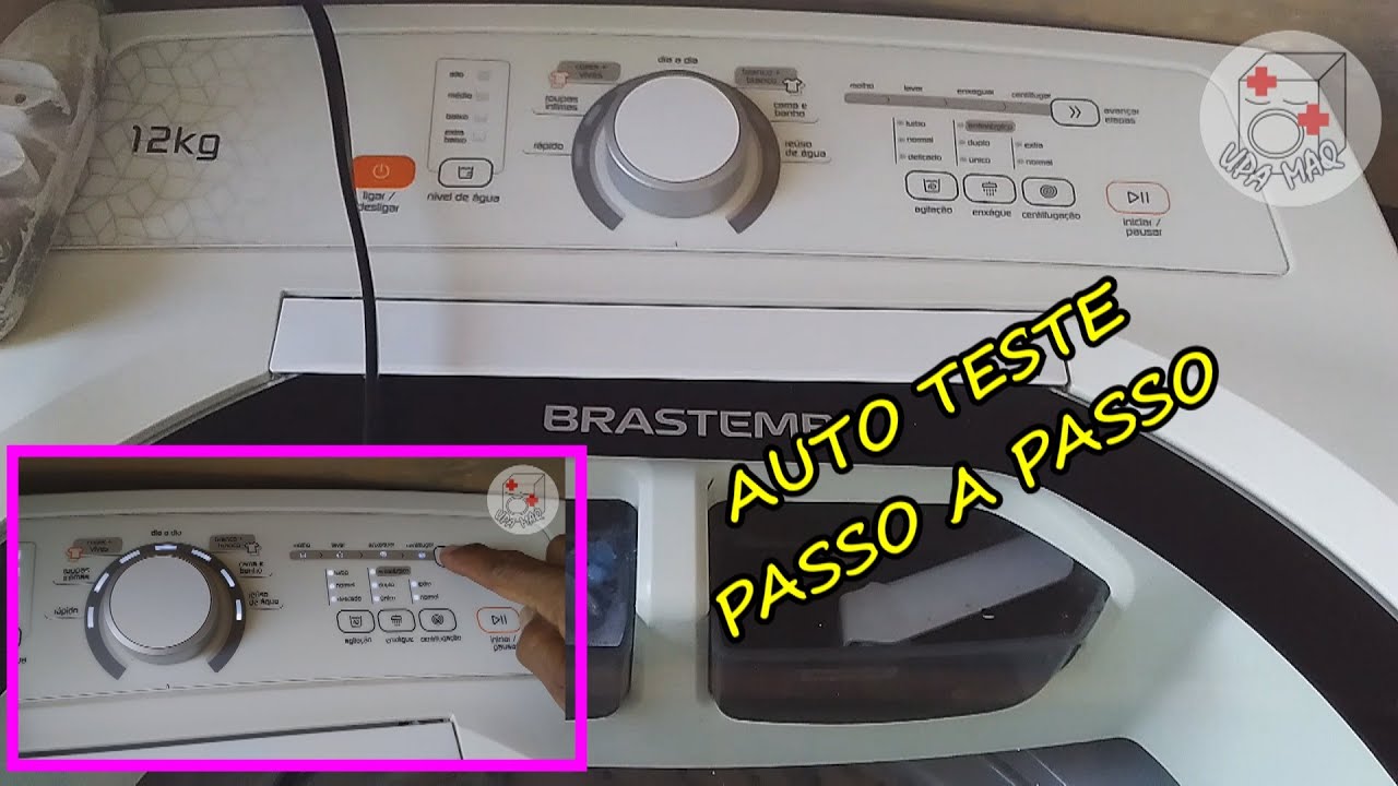 AUTO TESTE DA MAQUINA DE LAVAR BRASTEMP BWT12