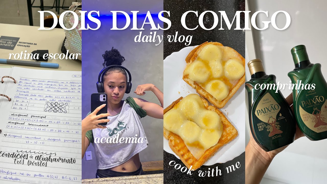 vlog : dois dias comigo 🏋️‍♀️| rotina escolar, comprinhas, cook with me