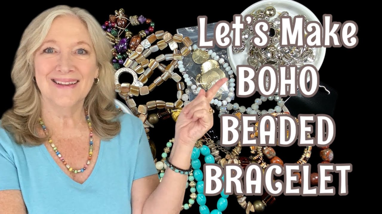 DIY Make UPCYCLED Jewelry BOHO Beaded BRACELET ❤️ Beginner Jewellery Making