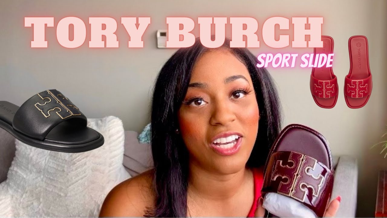 TORY BURCH || Double T Sport Slide Unboxing + work bag reveal