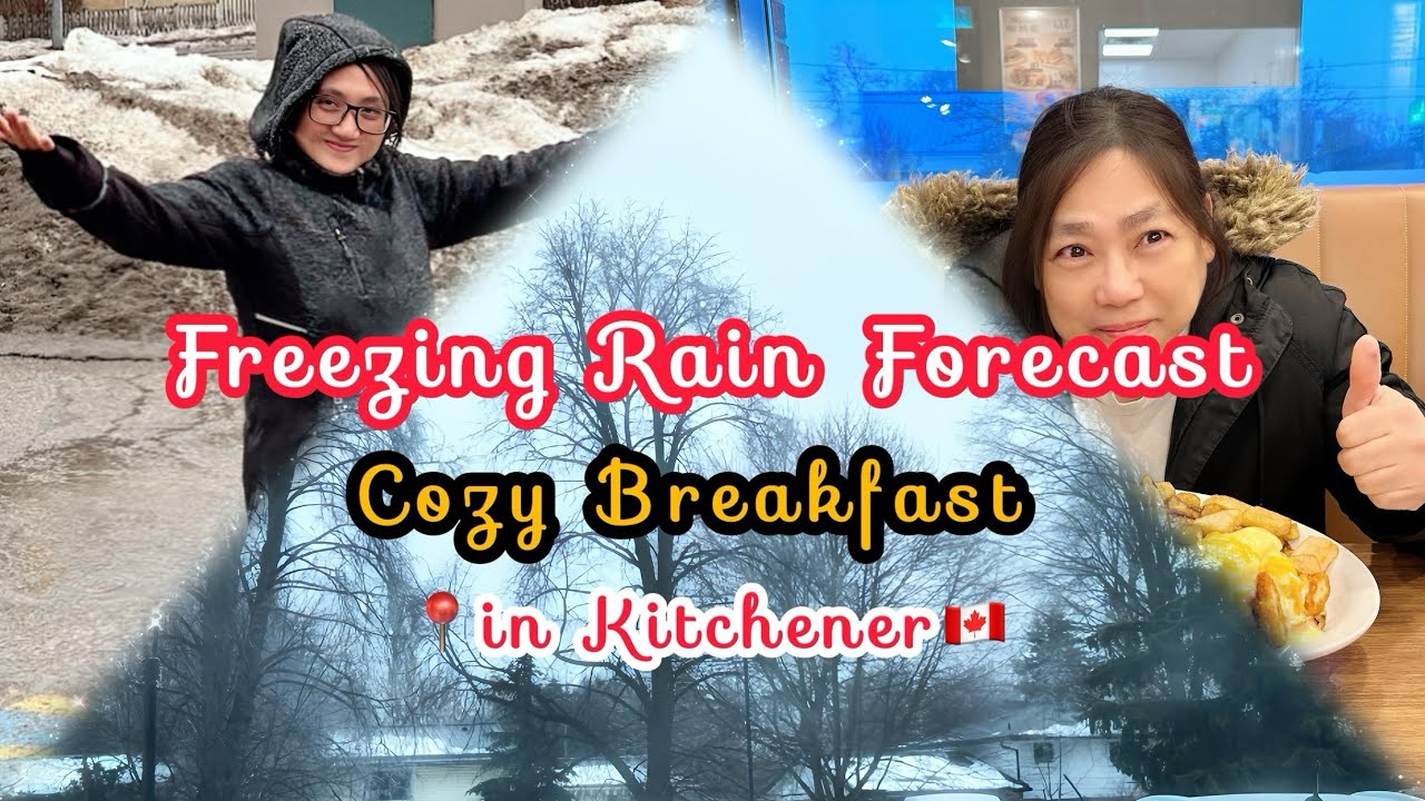Bits and Pieces from Us Eating Cozy Breakfast during Freezing Rain forecast, in Kitchener🇨🇦
