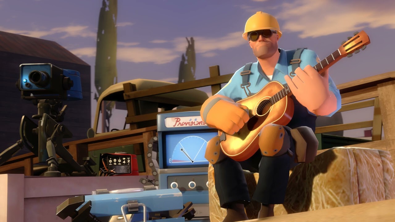 [TF2 AMBIENCE ASMR] Engineer plays guitar for you after a long day